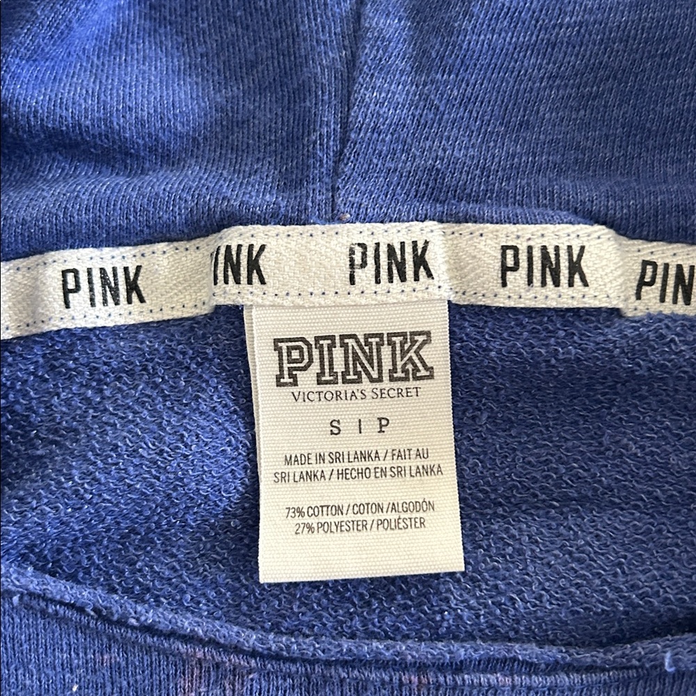 Women’s Small PINK Blue Hoodie - Picture 7 of 7